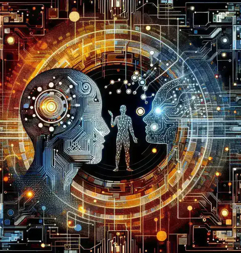"Imagem destacando a interface do ChatGPT com elementos visuais representando a inteligência artificial e superinteligência, alinhada ao tema do artigo 'ChatGPT Contraria a Opinião de Seu Criador sobre a Superinteligência Artificial'."